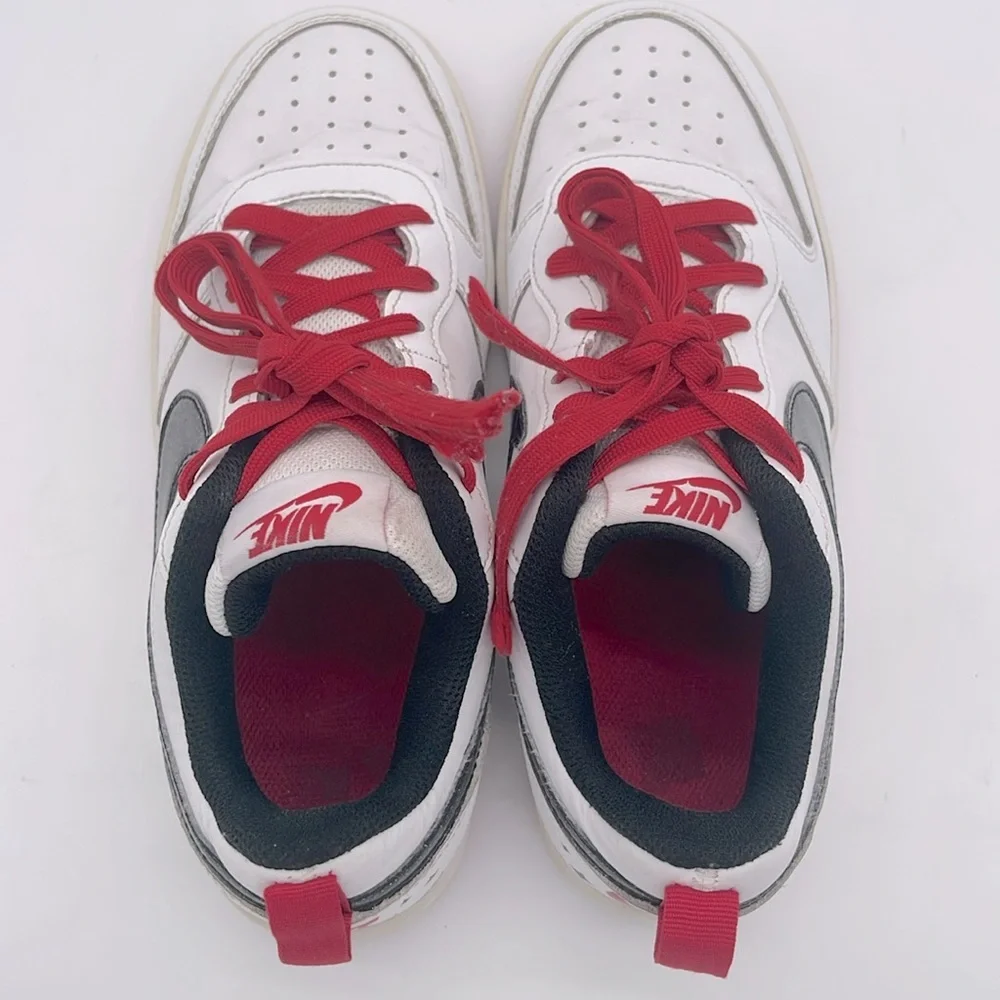 Nike Court Borough 2 Low White Very Berry Shoes Youth Size 6.0Y #DM0110-100
